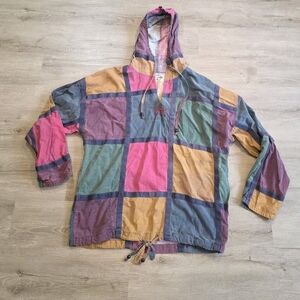 Vintage 90s Angelique Patchwork Sweatshirt Hoodie One Size Pullover